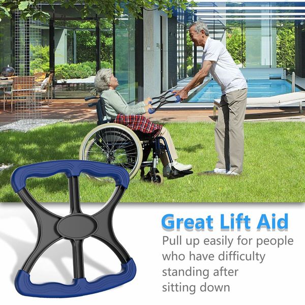 BLue - Lift Assists Standing Aid-Handicap Bar with No-Slip Grip Handles, Portable Lift Aid to Transfer Elderly, Senior, Patient or Disabled Assists