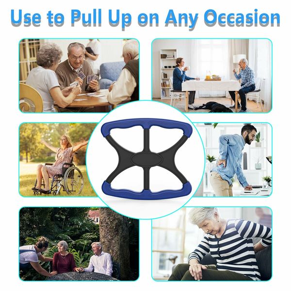 BLue - Lift Assists Standing Aid-Handicap Bar with No-Slip Grip Handles, Portable Lift Aid to Transfer Elderly, Senior, Patient or Disabled Assists