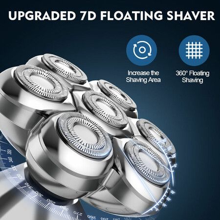 Waterproof 7-Head 5 IN 1 Electric Shaver Razor Face Head Hair Beard Trimmer Electric Shaver for Men