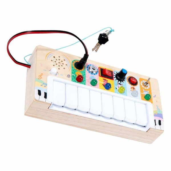 Piano with LED Lights Children's Electronic  Switch Busy Board, Hearing Exercise, Music Enlightenment Montessori Educational Toy