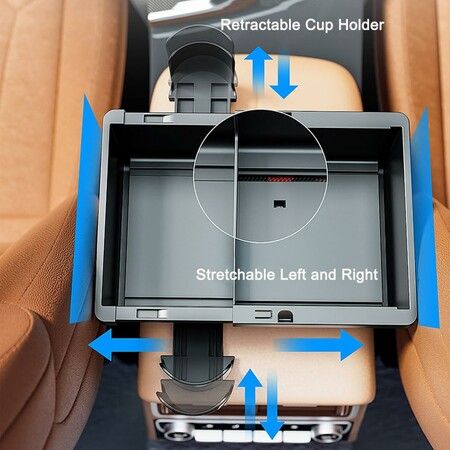 Car Armrest Tissue  Storage Box Car Adjustable Drink Holder Multifunctional Cup Holder Car Waste Organizer