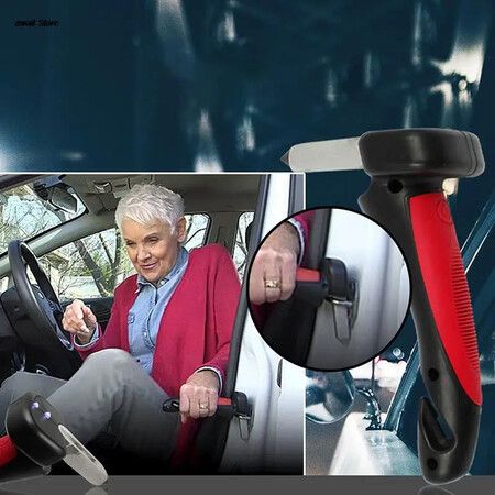 Car Door Handle Assist Bar Non-Slip Elderly Vehicle Standing Support Safety Hammer Mobility Aid Window Breaker Car Accessories