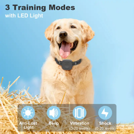 Dog Training Collar With Remote, Smart Dog Shock Collar With 3 Training Modes And Training Icons, Waterproof Electric Dog Shockers For Large And Medium Dogs