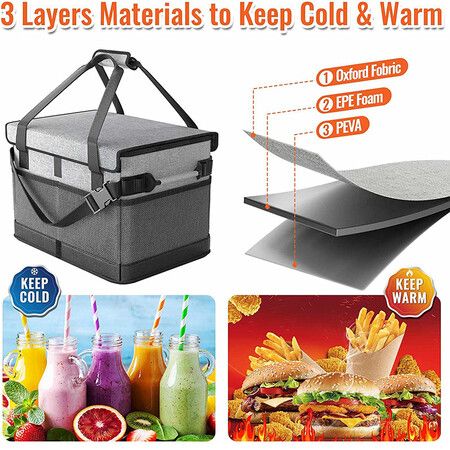 Foldable Outdoor Picnic Bag Tableware Storage Box For BBQ Large Capacity Waterproof Insulation Cooler Bags Camping Bags