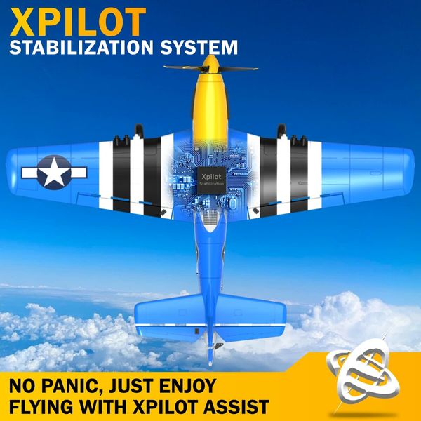 Remote Control Aircraft Plane,RC Plane with 3 Modes That Easy to Control,One-Key U-Turn Easy Control (Blue)