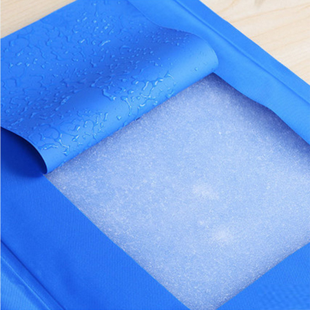 Pet Cooling Mat Foldable Puppy Ice Mat Blue Double-layer Pressing Ice Pad Machine Washable Summer Reusable Training Pad For Dog Size L