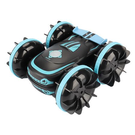 Amphibious Remote Control Car, 2.4Ghz 4WD Double Sided 360° Rotating RC Stunt Car, Remote Control Car with Gesture Sensor, Toy Cars Gifts for Kids Age 4+ Years Old and Up (Blue)