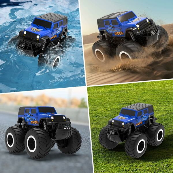 Amphibious Remote Control Car for Kids, 2.4GHz 1:16 All Terrain Off-Road RC Monster Truck Pool Toys for Boys,Gifts for Kids