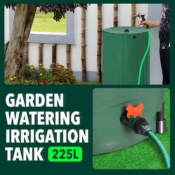 Rain Water Tank Barrel 225L Rainwater Collection System Collapsible Bucket Portable Storage Container Catcher Garden Watering Harvesting 59 Gallon