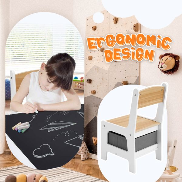 4 IN 1 Kids Table and Chairs Set Childrens Activity Centre Picnic Play Study Furniture Indoor Outdoor Drawing Art Gaming Craft Book Storage Desk