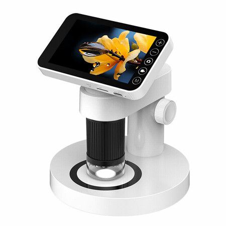 HD 1000X 4inchLCD Digital Microscope Magnifier Camera with Stand Kids Toy Gifts