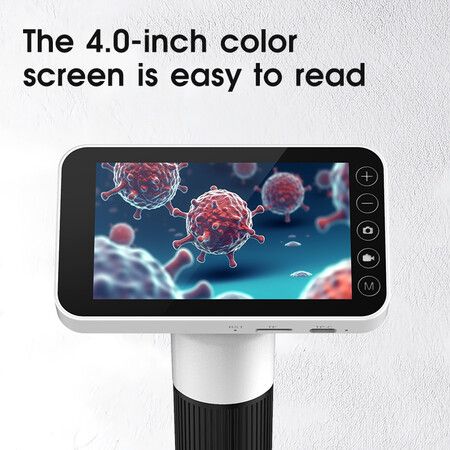 HD 1000X 4inchLCD Digital Microscope Magnifier Camera with Stand Kids Toy Gifts