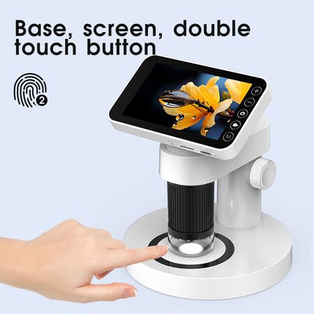 HD 1000X 4inchLCD Digital Microscope Magnifier Camera with Stand Kids Toy Gifts