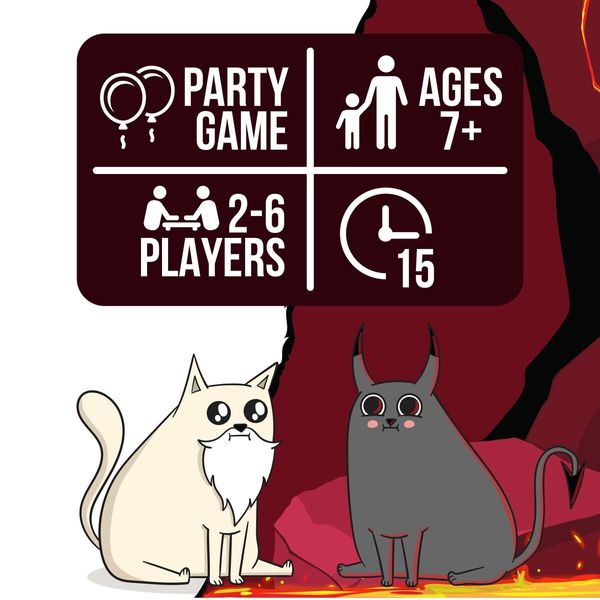 Exploding Kittens Good vs. Evil - 55 Cards,Elevate with New Characters - Family Games for Kids and Adults - Funny Card Games