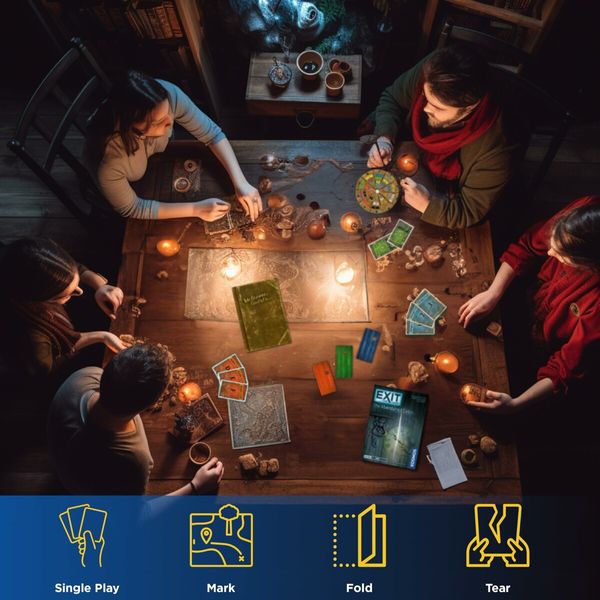 Exit:The Abandoned Cabin,Kennerspiel Des Jahres Winner,Family-Friendly, Card-Based at-Home Escape Room Experience for 1 to 4 Players, Ages 12+