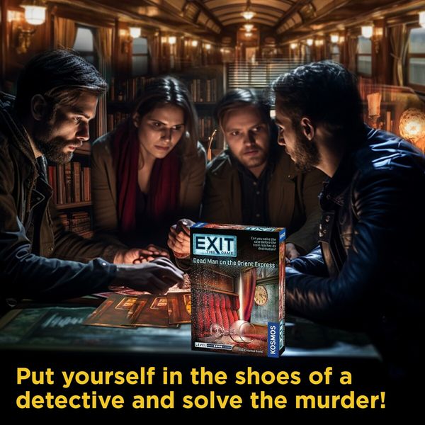 Exit:Dead Man on The Orient Express, The Game Family-Friendly, Card-Based at-Home Escape Room Experience for 1 to 4 Players, Ages 12+