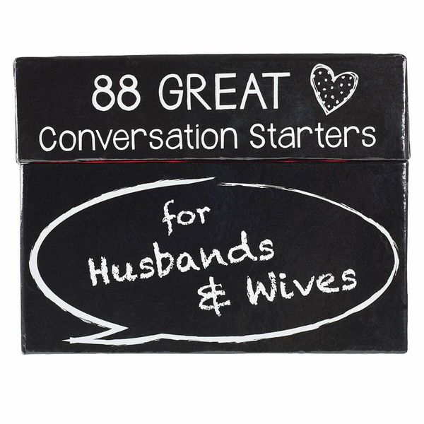 88 Great Conversation Starters for Husbands and Wives,Romantic Card Game,Communication & Marriage Help,Fun Anniversary or Wedding Gifts for The Couple