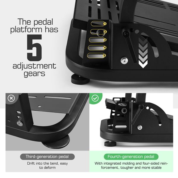 Racing Simulator Wheel Stand Upgraded Flight Sim Cockpit Foldable Gaming Steering Accessories  Logitech Thrustmaster