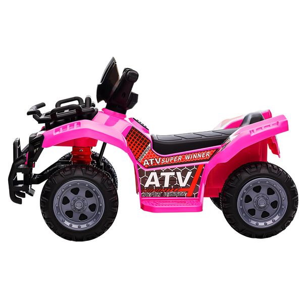 Kids Ride On Car ATV Model Toy Quad Bike Car Pink 4 Wheeler Motorised Rechargeable Battery MP3 USB LED Children