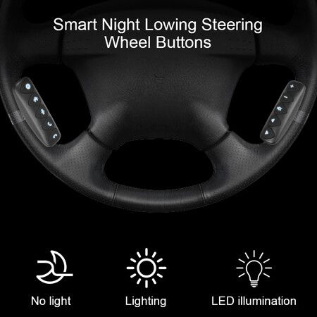 2Pcs Luminous DVD Navigation Car Steering Wheel Remote Control Wireless Controller Buttons Bluetooth-compatible Multifunction