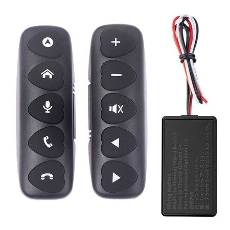 2Pcs Luminous DVD Navigation Car Steering Wheel Remote Control Wireless Controller Buttons Bluetooth-compatible Multifunction