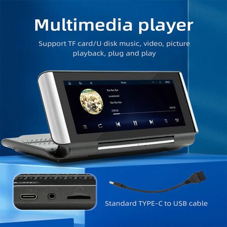 6.86 Inch Car Player MP5 Wireless CarPlay Android Car Phone Screen Portable BT/AUX/FM Transfer Touch Foldable