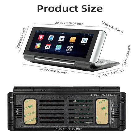 6.86 Inch Car Player MP5 Wireless CarPlay Android Car Phone Screen Portable BT/AUX/FM Transfer Touch Foldable