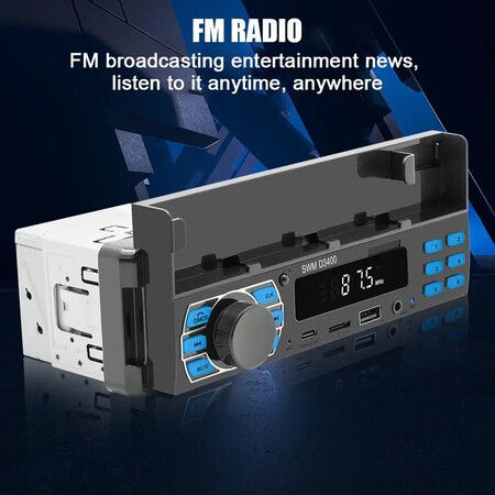 Car Radio Bluetooth 1 Din Mp3 Player Handsfree A2dp Aux C Unit Usb Phone Type Holder Tf System Remote Audio App U4p1