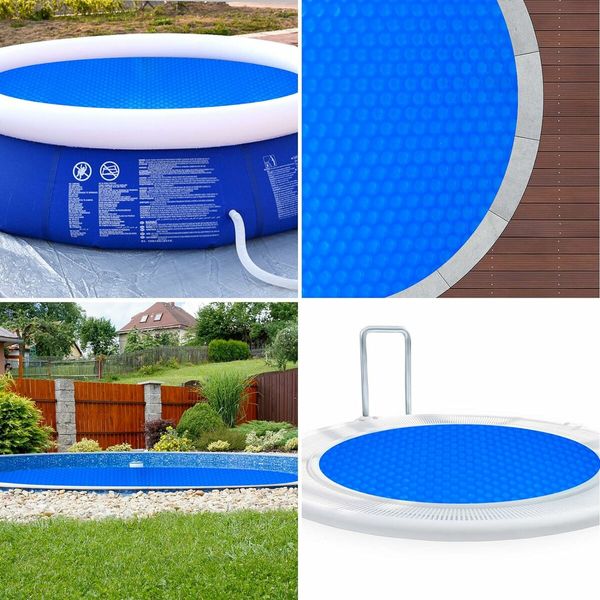 Solar Pool Covers 12 Feet Diameter Round Above Ground Bubble Pool Hot Tub Spa Thermal Solar Covers (12 Feet)