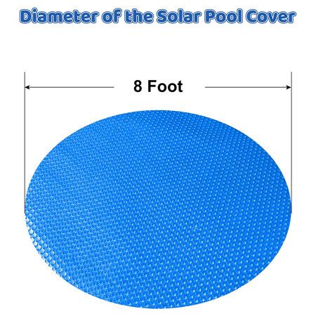 Solar Pool Covers 8 Feet Diameter Round Above Ground Bubble Pool Hot Tub Spa Thermal Solar Covers (8 Feet)