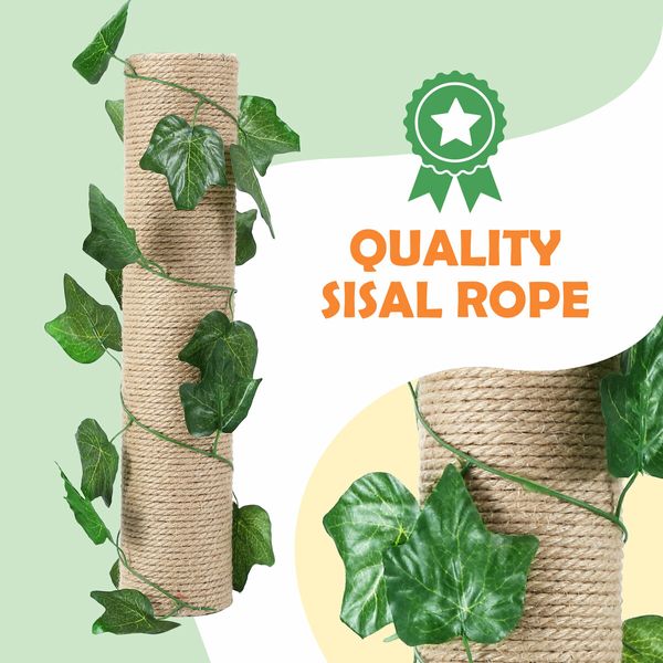 5 Level Cat Tree Tower Sisal Scratching Post Stand Furniture Scratcher Cave Activity Centre Condo Hammock Gym Platform Floor to Ceiling 232cm to 282cm