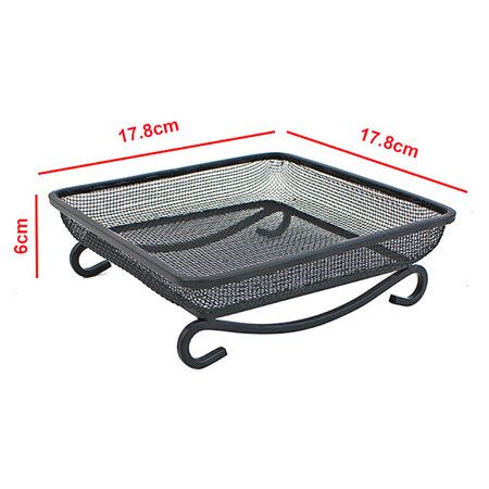 Platform Ground Bird Feeder Tray for Outdoors, Durable Metal Mesh Design and Includes Bird Seed Scoop