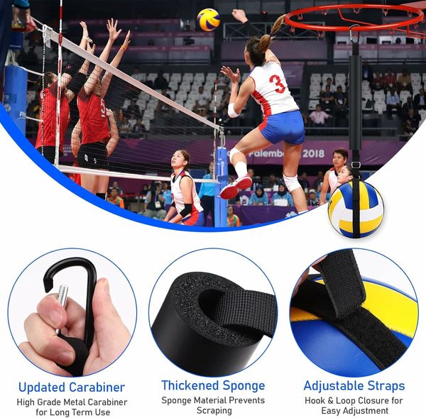 Volleyball Spike Coach, Basketball Hoop Spike Training System, Volleyball Equipment, Helps Improve Service, Jumping, Arm Movements and Peak Power