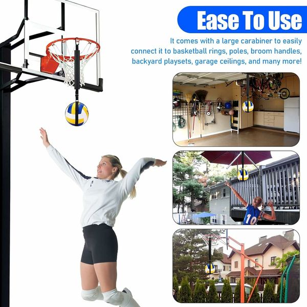 Volleyball Spike Coach, Basketball Hoop Spike Training System, Volleyball Equipment, Helps Improve Service, Jumping, Arm Movements and Peak Power