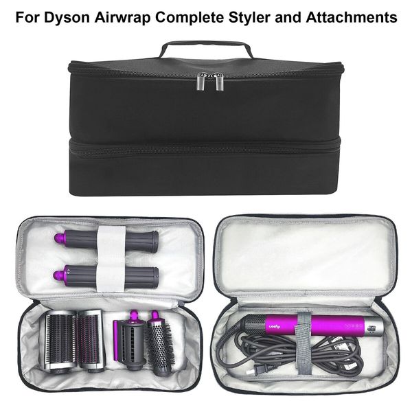 Double-Layer Carrying Case for Shark Flexstyle,Travel Case for Shark 430/440 Flexstyle,Portable Storage Case for Shark Flexstyle/Dyson Airwrap Styler and Attachments