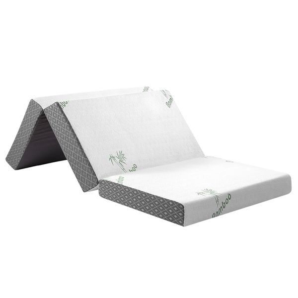 Foldable Foam Mattress Queen Size Trifold Sofa Bed Extra Thick Sleeping Floor Mat Portable Camping Travel Cushion