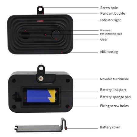 Anti Barking Device, Auto Dog Barking Control Devices with 3 Modes, Safe for Dogs and People (9V Battery Is Not Included)