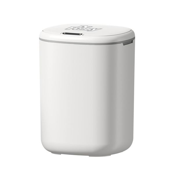 Smart Trash Bin 18L Sensor Rubbish Recycling Waste Bin Automatic Motion Toliet Basket Kitchen Garbage Can White