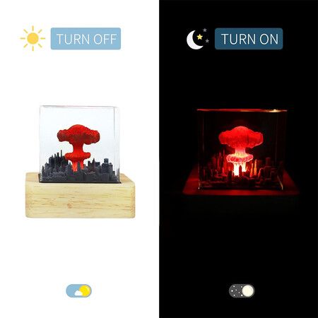 Mushroom Cloud Nuclear Explosion Lamp, Atomic Bomb Model Atmospheric Lamp,Children's Room As Well As Living Room Decoration, Creative Christmas Gifts For Friends