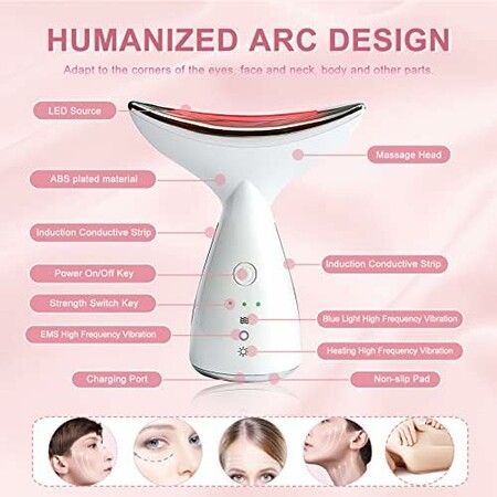 Neck Firming Wrinkle Removal Tool, Chin Reducer Tool, Skin Rejuvenation Beauty Massager for Skin Care, Improve, Firm, Tighten and Smooth