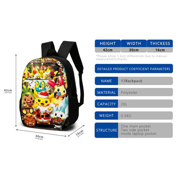 16 Inch Backpack Kids Backpack School Bookbag with strap bag Pencil Case Middle High School Backpack for Teen Boys Girls