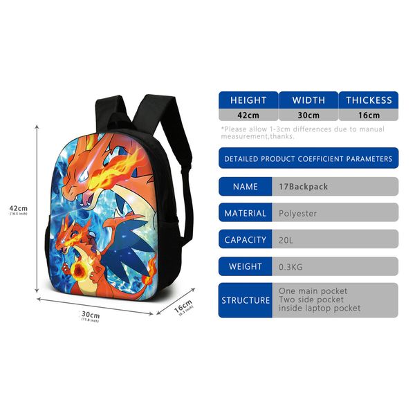 16 Inch Backpack Kids Backpack School Bookbag with strap bag Pencil Case Middle High School Backpack for Teen Boys Girls