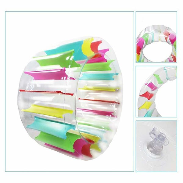 Inflatable Roller Float, 100*65*60cm  Colorful Water Wheel, Swimming Pool Roller Toy for Kids and Adults Outdoors