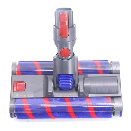 For Dyson V8 V15 Vacuum Cleaner Accessories Dyson V10 V7 V11 Soft Velvet LED Double Roller Floor Brush Electric Floor Brush