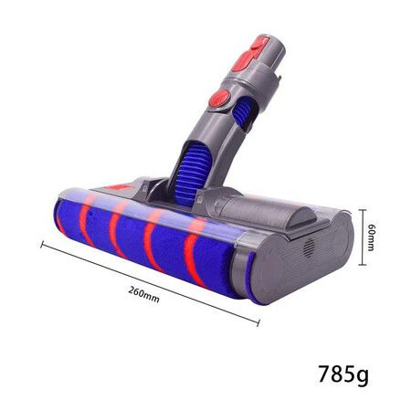 For Dyson V8 V15 Vacuum Cleaner Accessories Dyson V10 V7 V11 Soft Velvet LED Double Roller Floor Brush Electric Floor Brush