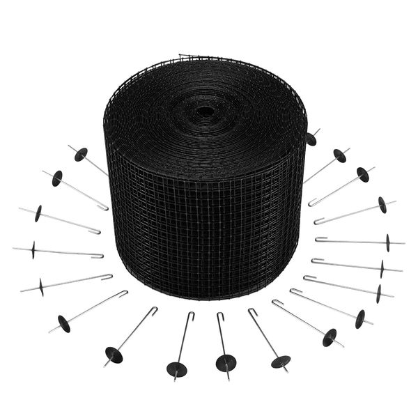 Solar Panel Bird Wire Mesh Roll Kit Screening Fence Critter Guard Proofing Barrier Black For Pigeons Rodents Squirrels 30M