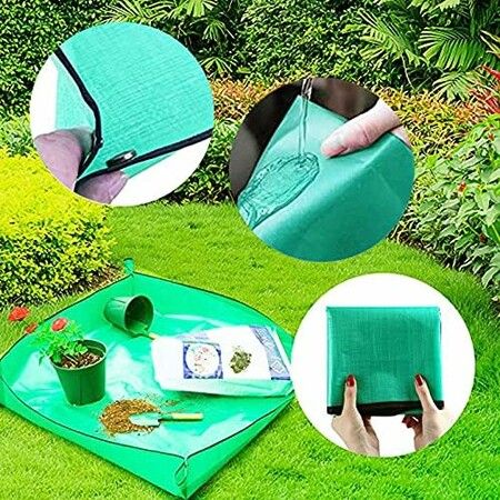 3 PCS 100*100cm Plant Repotting Mat Waterproof Indoor Succulent Potting Mat Portable Gardening Soil Changing and Watering mat and Foldable Garden mat