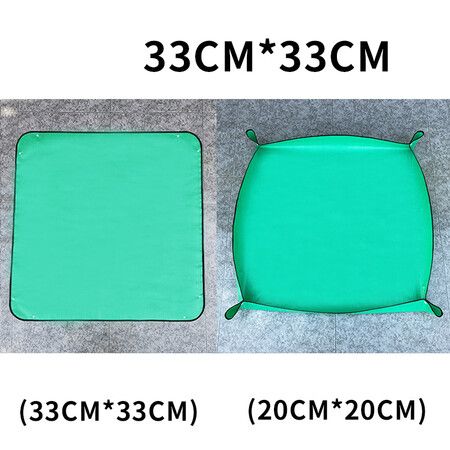 10 PCS 33*33cm Plant Repotting Mat Waterproof Indoor Succulent Potting Mat Portable Gardening Soil Changing and Watering mat and Foldable Garden mat