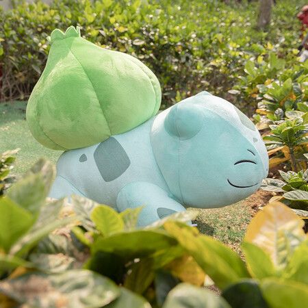 Pokemon Bulbasaur Sleeping Plush 12 Inch for Stuffed Animals Fans for Travel, Car Rides, Nap and Playtime, Multicolor, Approx. 30CM