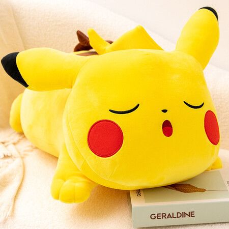 Pokemon Pikachu Plush Toy - 18" Adorable Sleeping Pikachu - Ultra Soft Plush Material - Perfect for Playing, Hugging and Sleeping